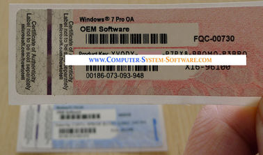 वास्तविक OEM उत्पाद कुंजी के साथ कंप्यूटर लेबल विंडोज 7 प्रो OA OEM स्टीकर सीओए