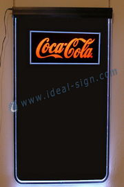 ऐक्रेलिक फ्लोरोसेंट नेतृत्व लेखन बोर्ड / कोका कोला लोगो के साथ प्रकाशित मेनू बोर्ड