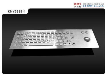 ट्रैकबॉल के साथ इंटरेक्टिव डिजिटल साइनेज कियॉस्क स्टेनलेस स्टील निविड़ अंधकार धातु कीबोर्ड
